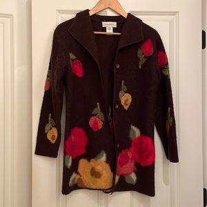 Susan Bristol hand-embroidered brown wool jacket